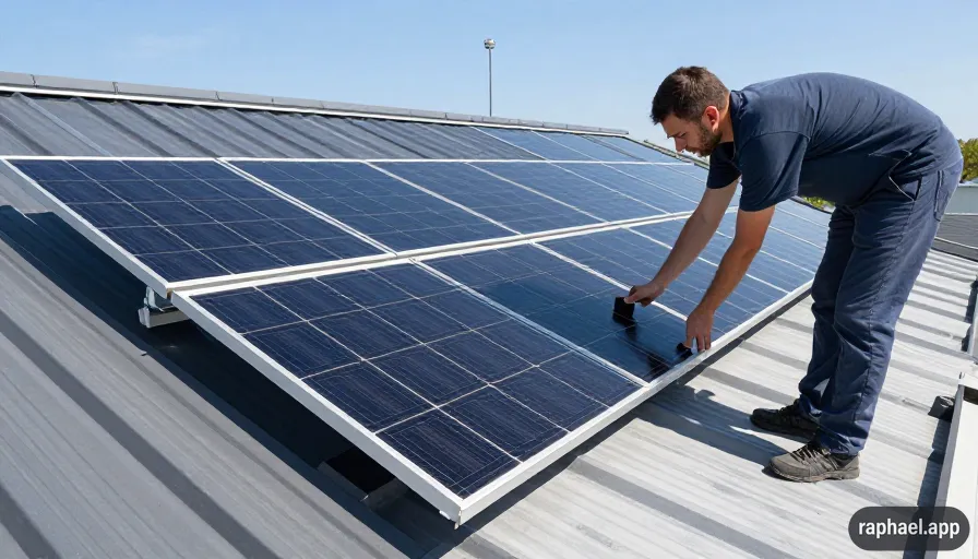 Installation de panneaux photovoltaïques sur toit résidentiel pour autoconsommation